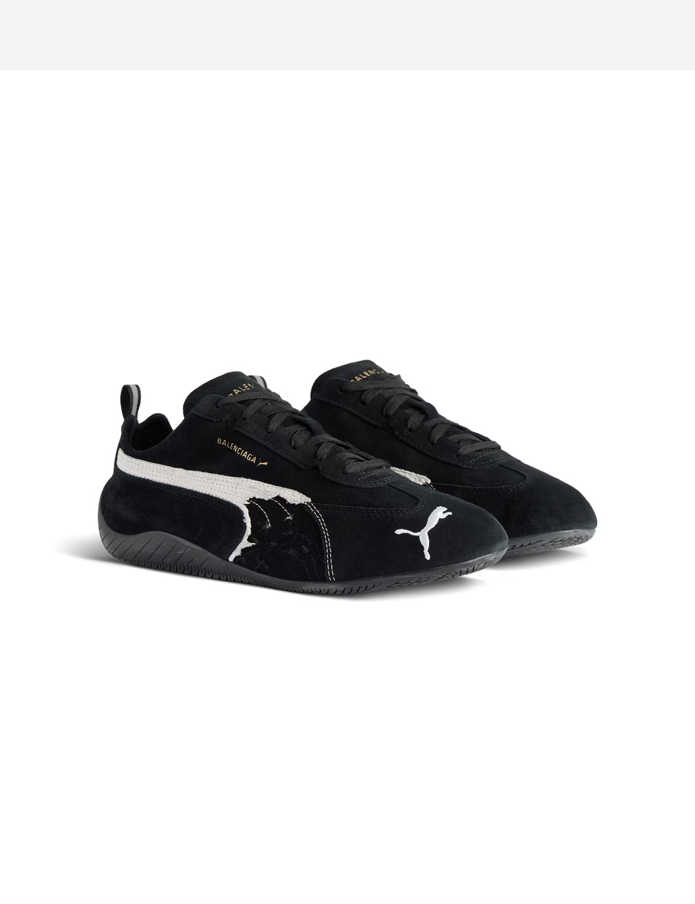 Balenciaga Speedcat Suede "Black White"