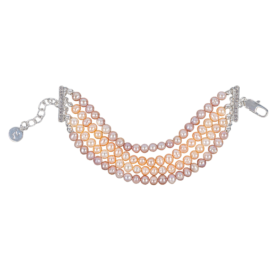 Браслет Fiore Luna Pearle Quadro Сarabiner CL4540 BR/S