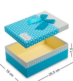 WG-30/2-A Коробка подарочная «Прямоугольник» цв.голубой