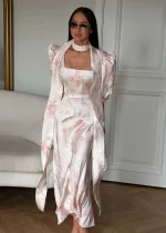 Платье Фото из Парижа, Молочный