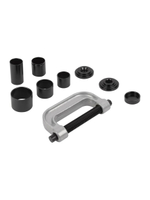 Набор для замены, выпрессовки, снятия, установки сайлентблоков и шаровых опор со струбциной 10 предметов