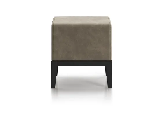 Банкетка Fjord 40 см (серо-зеленый FiberGuard, бук под эмалью)