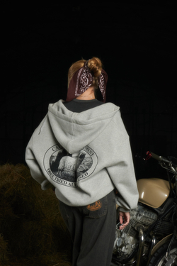 Худи Called a Garment Stamp Heavy Cotton Zip Hoodie "Grey Melange"