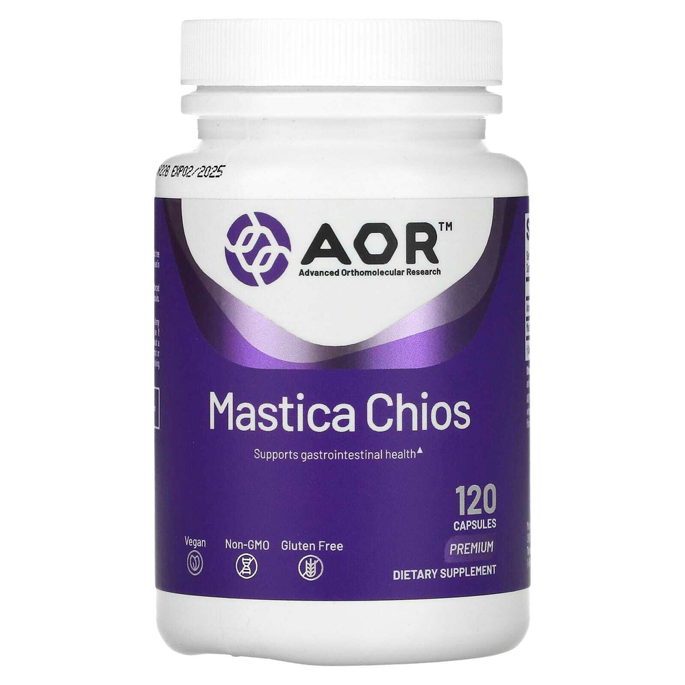 Advanced Orthomolecular Research AOR, мастика Хиос, 400 мг, 120 капсул