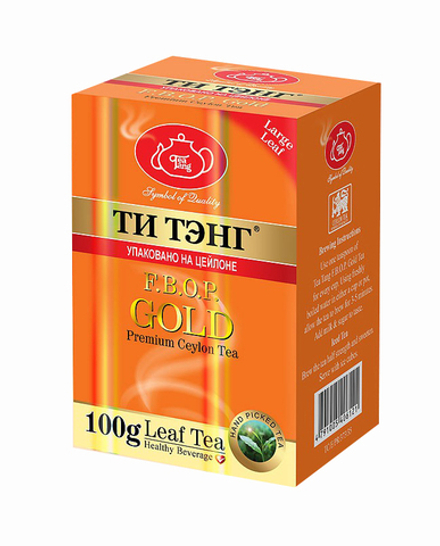 Чай Ти Тэнг Золотой FBOP черный 100 гр