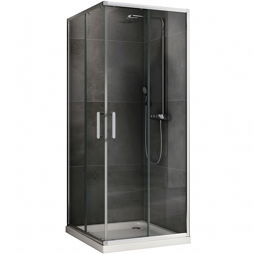 Душевой уголок Abber Schwarzer Diamant 90x90 AG020905 профиль Хром стекло прозрачное