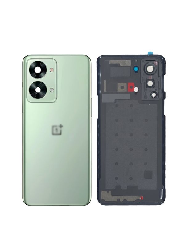Задняя крышка для OnePlus Nord 2T зеленая (Jade Fog) со стеклом камеры