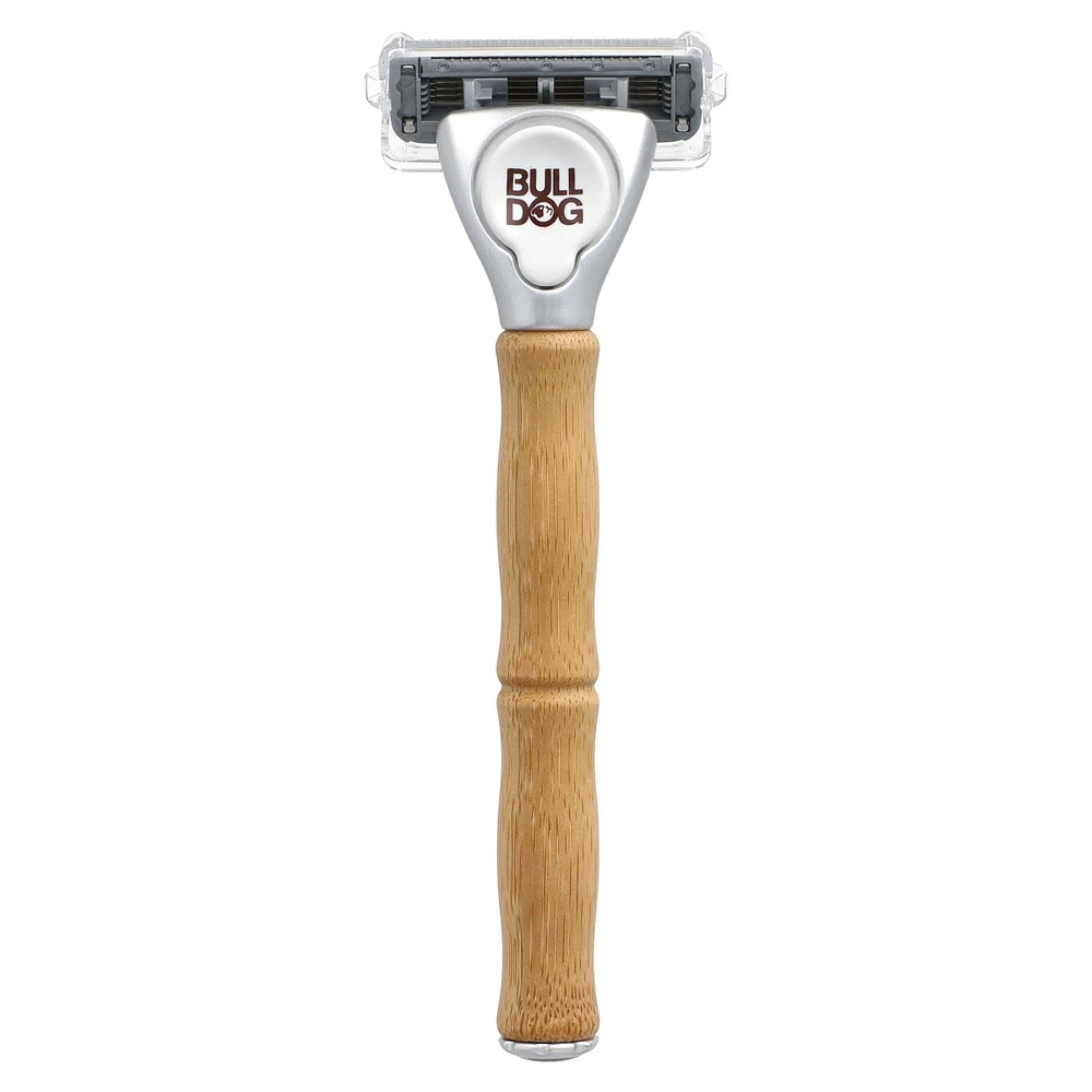 Bulldog Skincare For Men, Original Bamboo Razor, 1 шт., 2 вкладыша