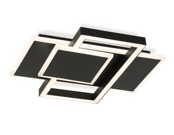 Потолочный светодиодный светильник с пультом 50W 3000K-6400K FA1022/3 BK черный Acrylica Disk Ambrella