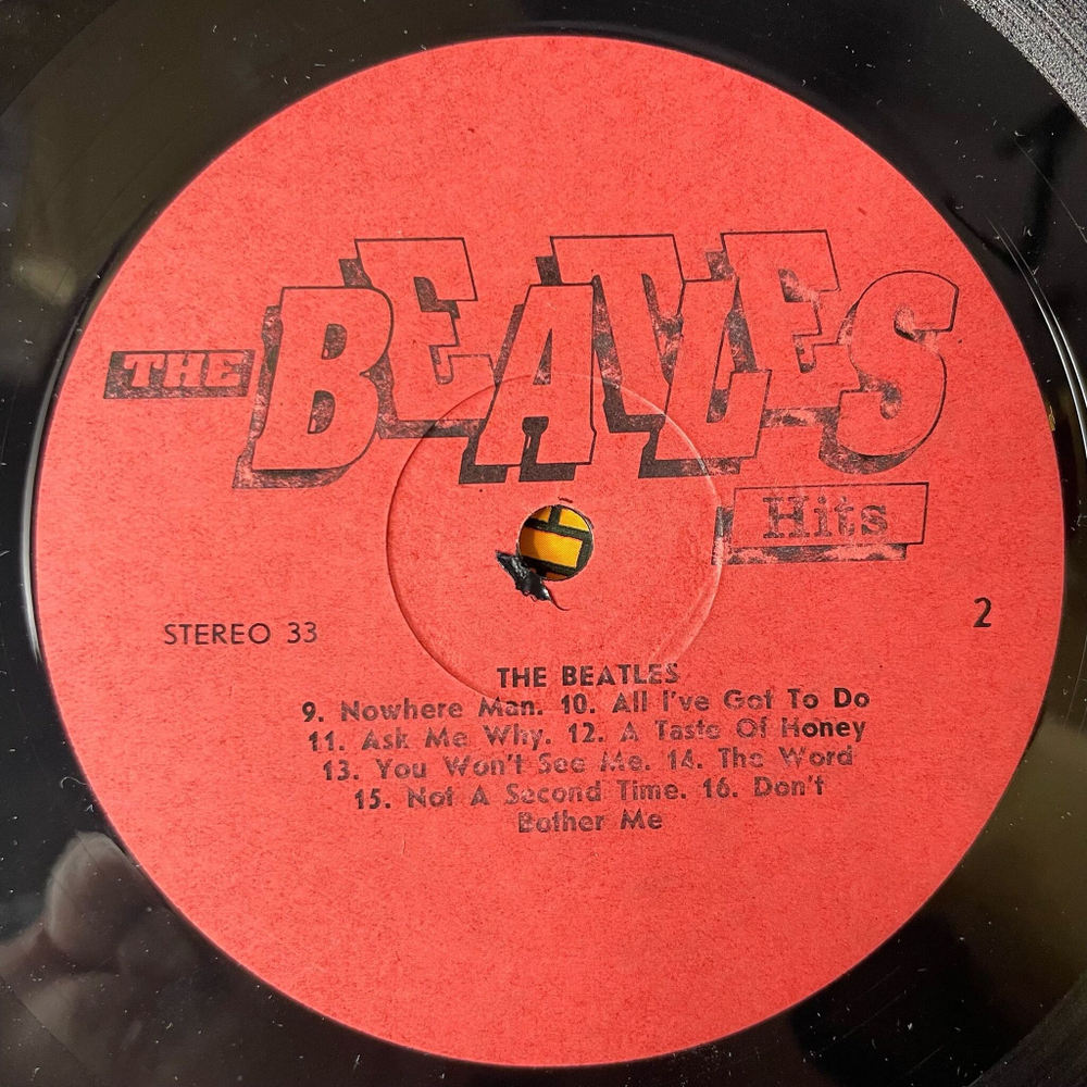 Винтажная виниловая пластинка LP The Beatles Битлз Hits Хиты (СССР 1991)