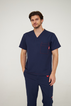 Топ медицинский мужской Гекай, нэви OLD