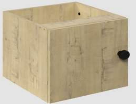 ЛОФТ-16 Вставка для стеллажа с дверцей 378х392х378