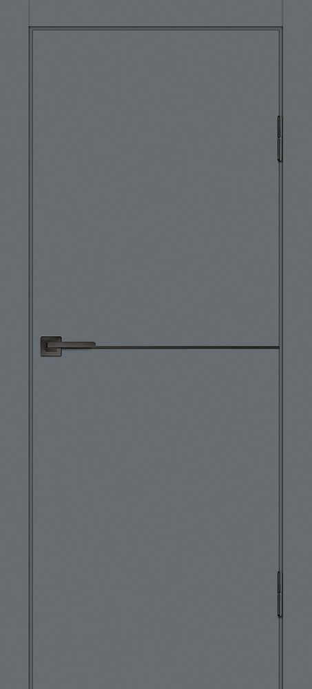 Дверь P-19 AL черный молдинг / Цвет Графит / Двери PROFILO PORTE