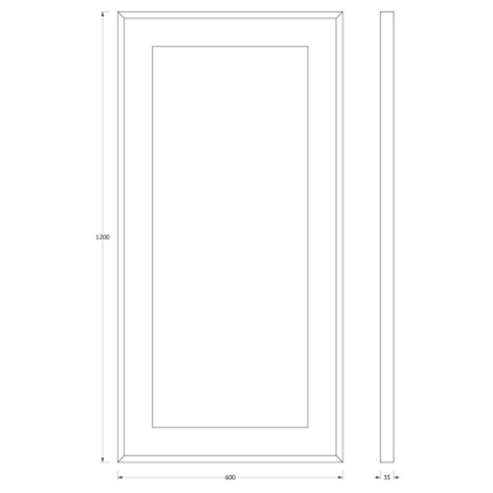 Зеркало Evoform в багетной раме со встроенным LED-светильником 26,5 W 60x120 см
