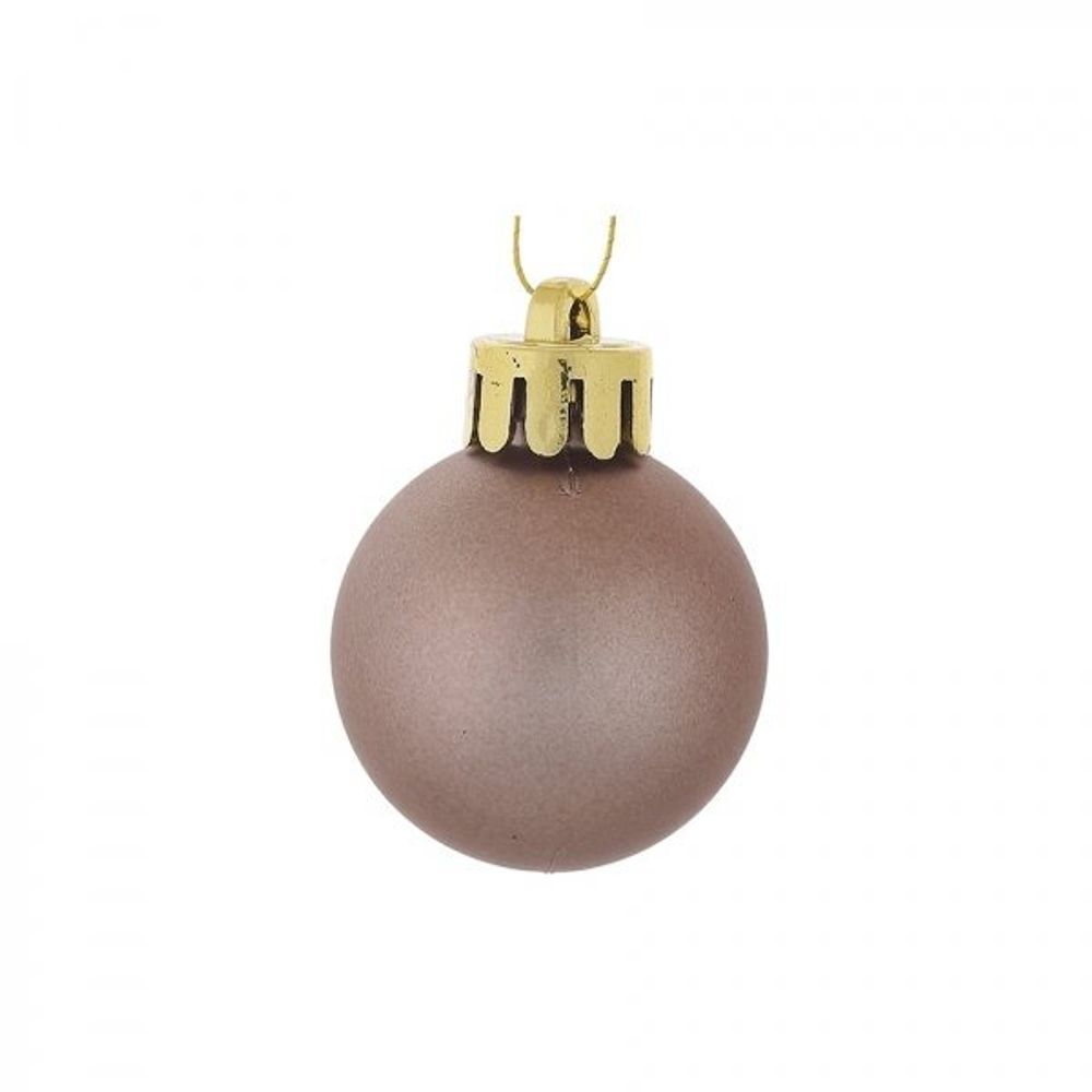 GAEM Набор из 40шт, Украшение новогоднее Шар "Молочный шоколад", D3/4/5/6 см, L14 W14 H26 см