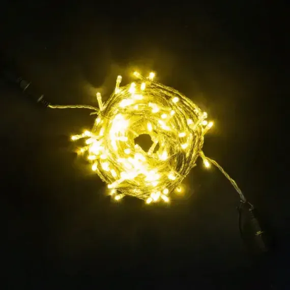 Светодиодная гирлянда с возможностью динамики 20 м., 200 шампань LED ламп, 24V., прозрачный силиконовый провод, IP65, Beauty Led (EST200-3W10-1CH)