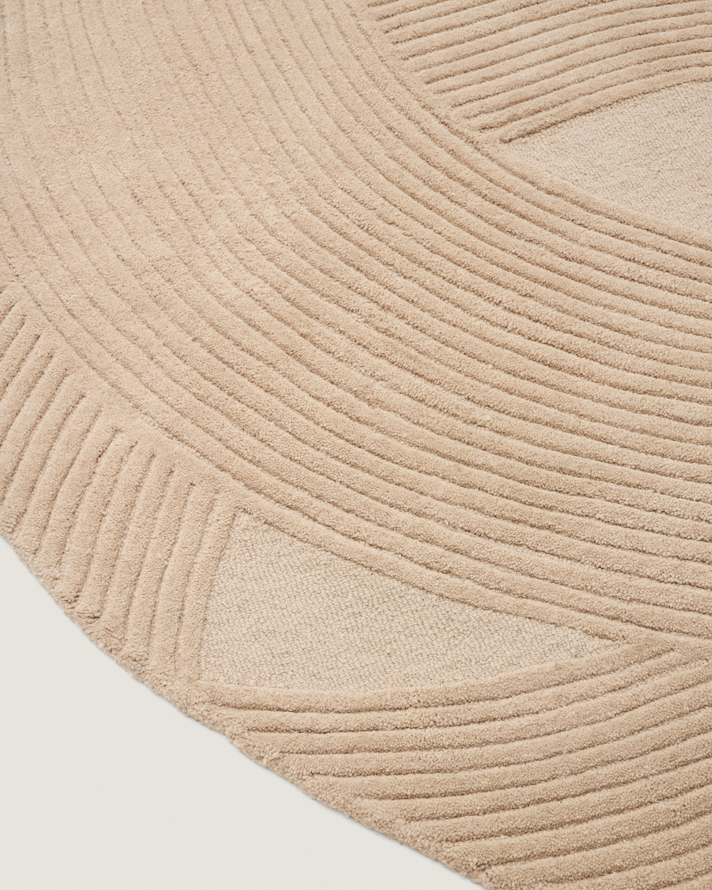 Белый шерстяной ковер Domm 160 x 230 см