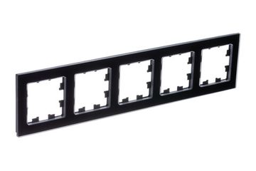 Рамка 5-м AtlasDesign Nature натур. стекло черн. SE ATN361005