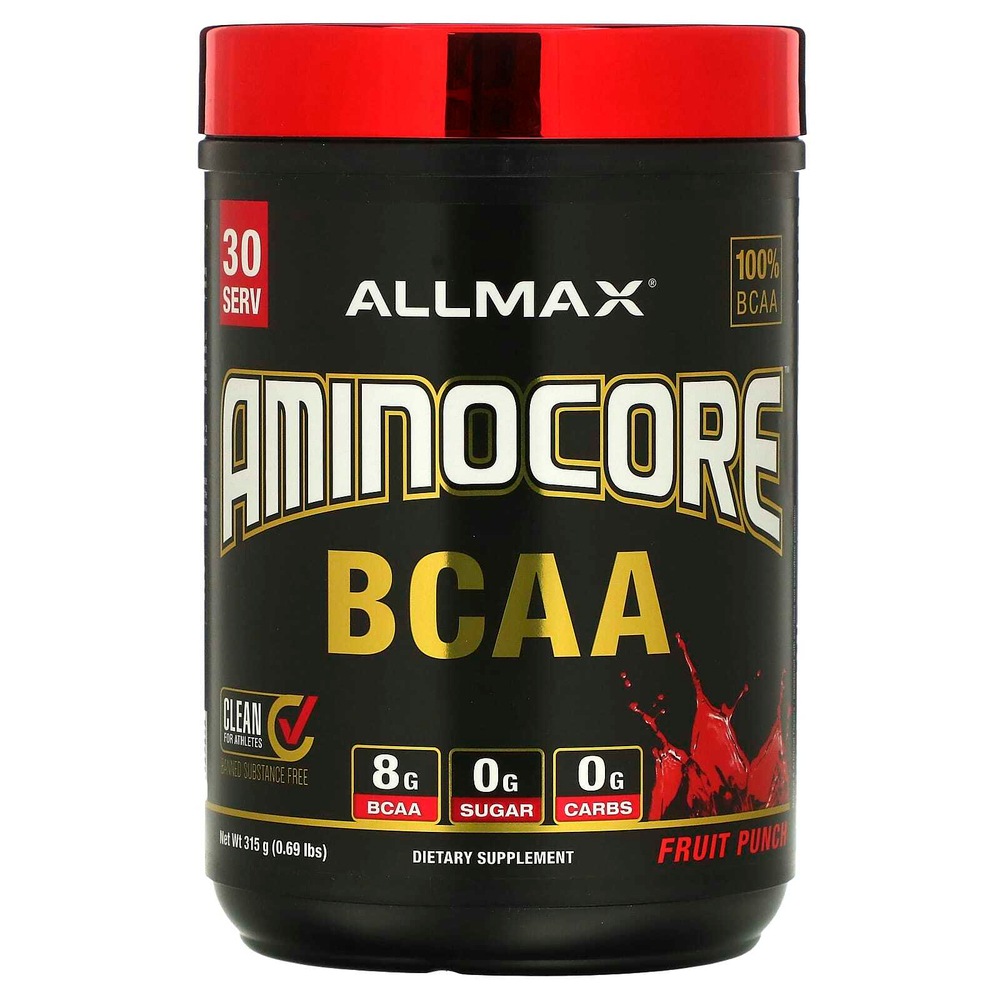 ALLMAX, AMINOCORE™ BCAA, со вкусом фруктового пунша, 315 г (0,69 фунта)