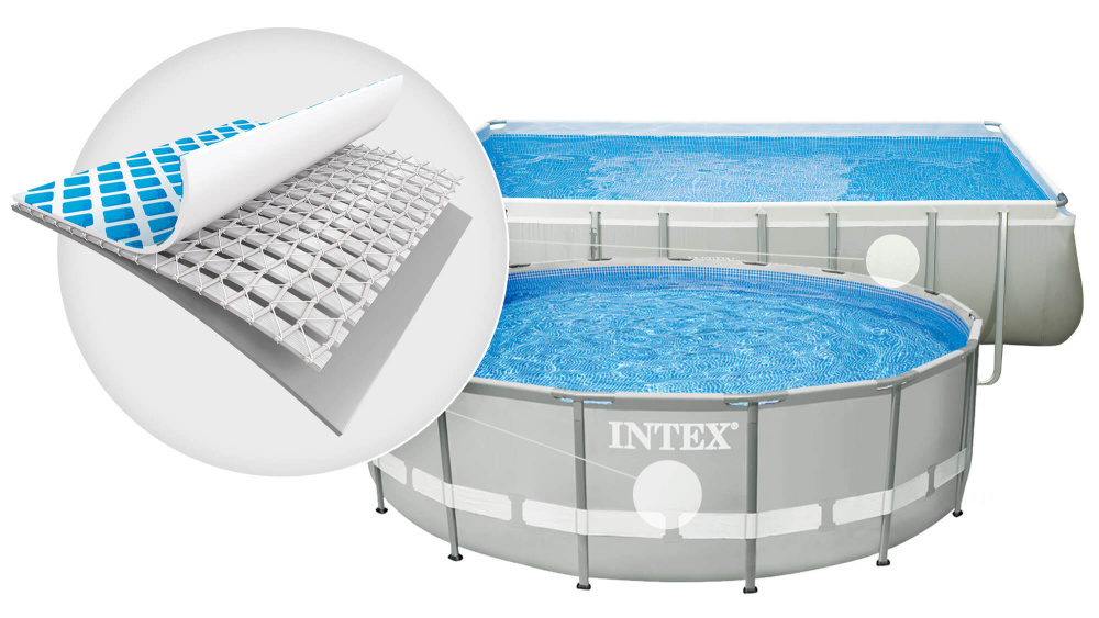 Каркасный бассейн Intex Prism Frame 400х200х100 см + фильтр-насос 2006 л/ч, лестница (26788)