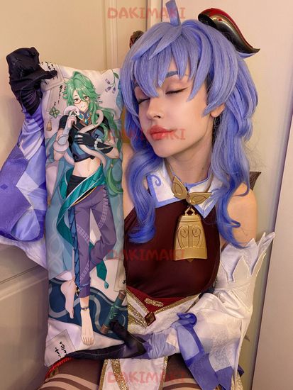 Мини дакимакура Бай Чжу Геншин арт. M0820 60х20 см