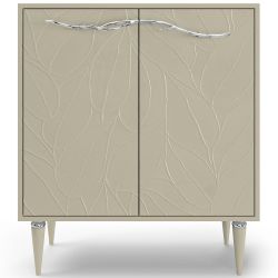 Комод Арт Колор leaves Классик Сильвер с 2 полками Серый шелк