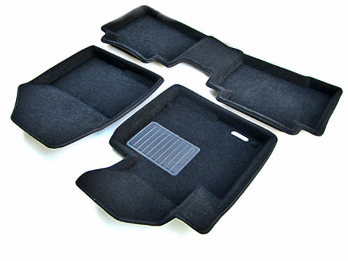 Коврики салона для HYUNDAI Santa Fe (2013-2017) Euromat 3D Business черные. Арт. EMC3D-002723