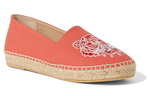 KENZO Tiger Canvas Espadrilles simple and comfortable flat-bottomed women's casual shoes women's red