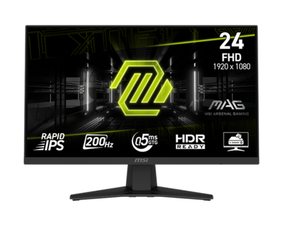 Монитор 23,8" MSI MAG 244F Rapid IPS 1920x1080 200Hz 0.5ms 300cd/m 1000:1 HDR DP HDMI Черный