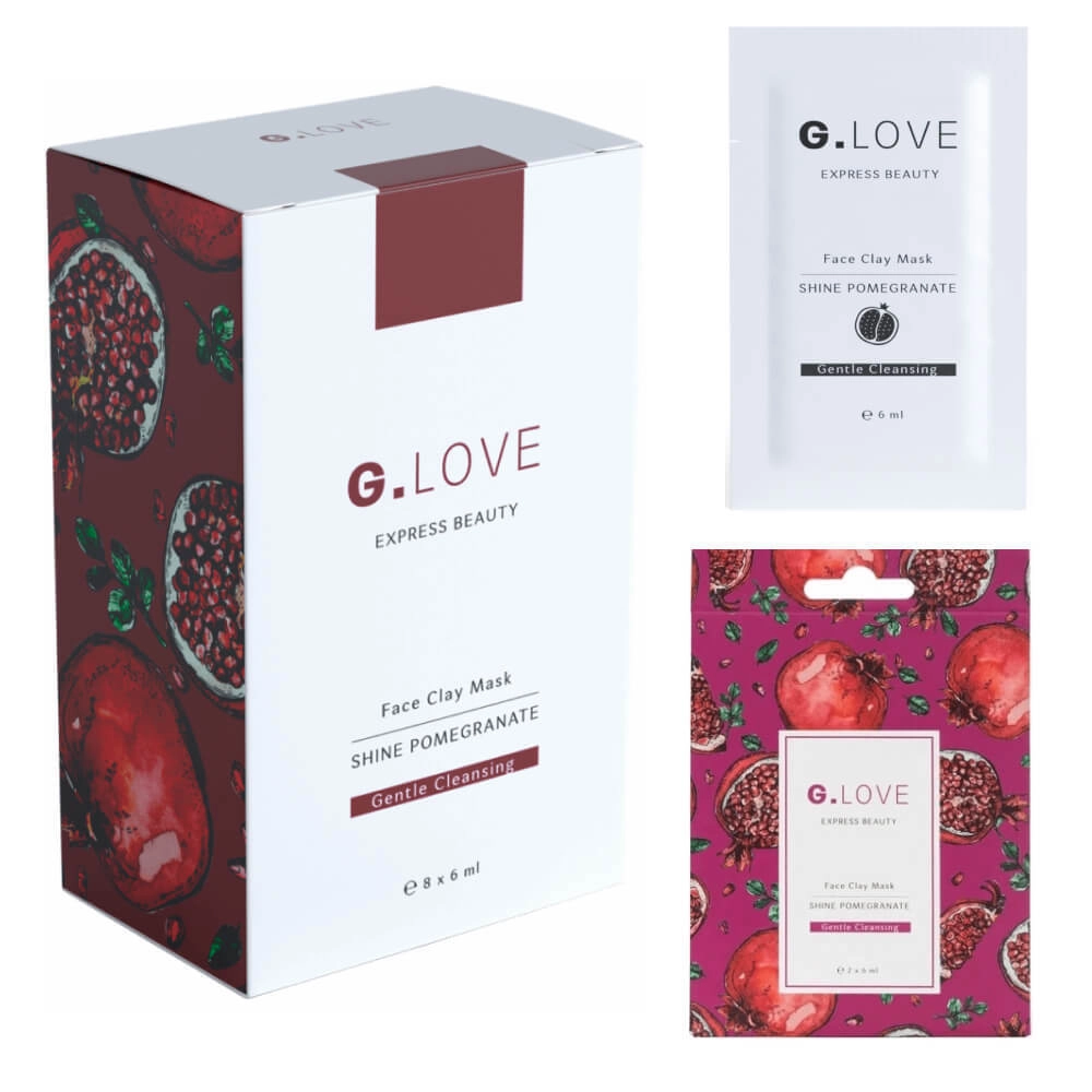 Маска для лица G.Love Face Clay Mask Shine Pomegranate 8x6 мл