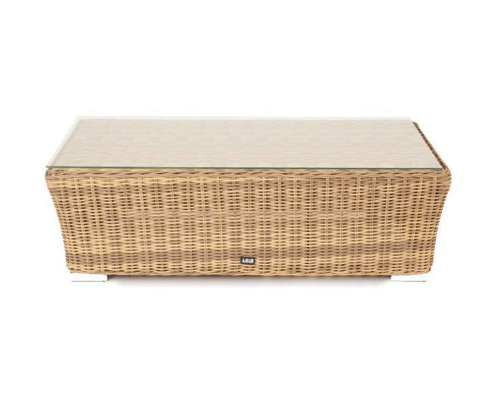 "Капучино" журнальный столик из искусственного ротанга, цвет соломенный