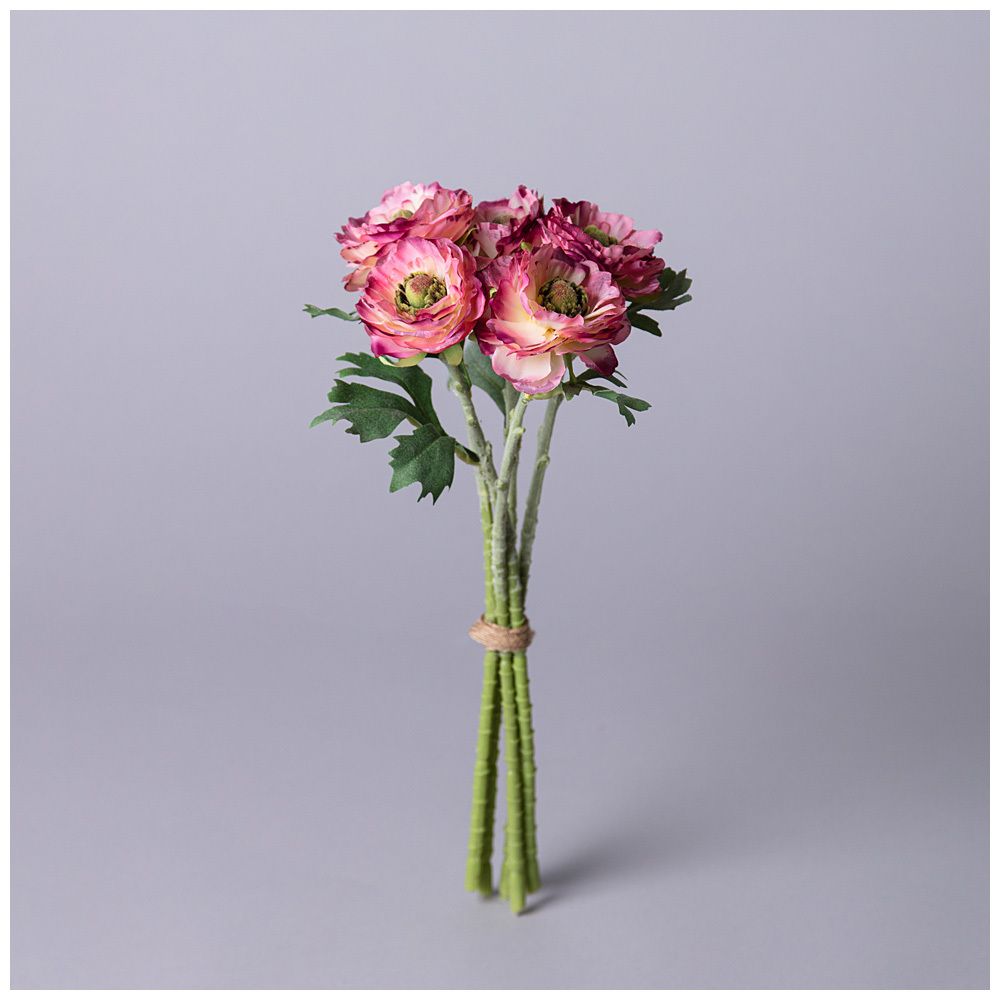 БУКЕТ ИСКУССТВЕННЫХ ЦВЕТОВ "РАНУНКУЛЮС" ВЫСОТА= 31СМ (МАЛ=12ШТ./КОР=72ШТ.)