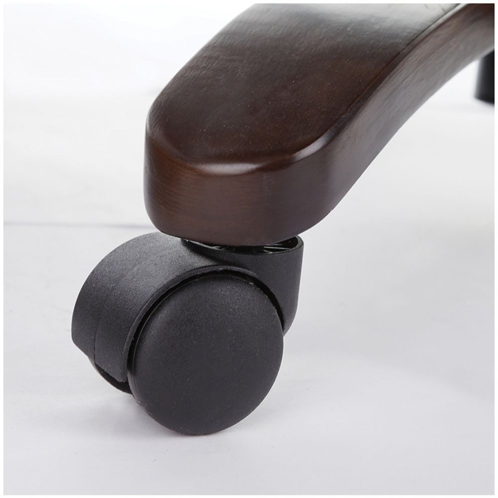 Кресло руководителя Helmi HL-W01 "Invincible" кожа черная, мультиблок, дерево