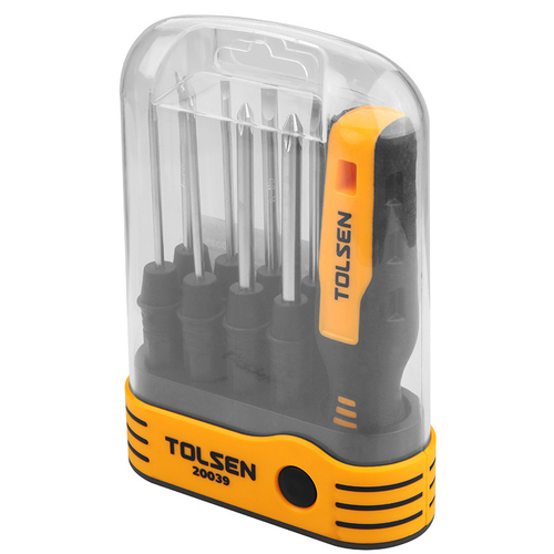 TOLSEN (TT20039s) Отвертка со сменными вставками (битами), 8 в 1
