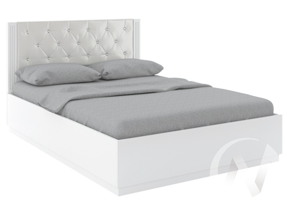 Кровать 1;4 с подъемным механизмом Спальня Тиффани (белый текстурный)