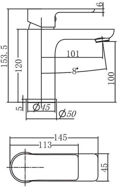 Смеситель для раковины Aquanet Arctic AF520-10СW