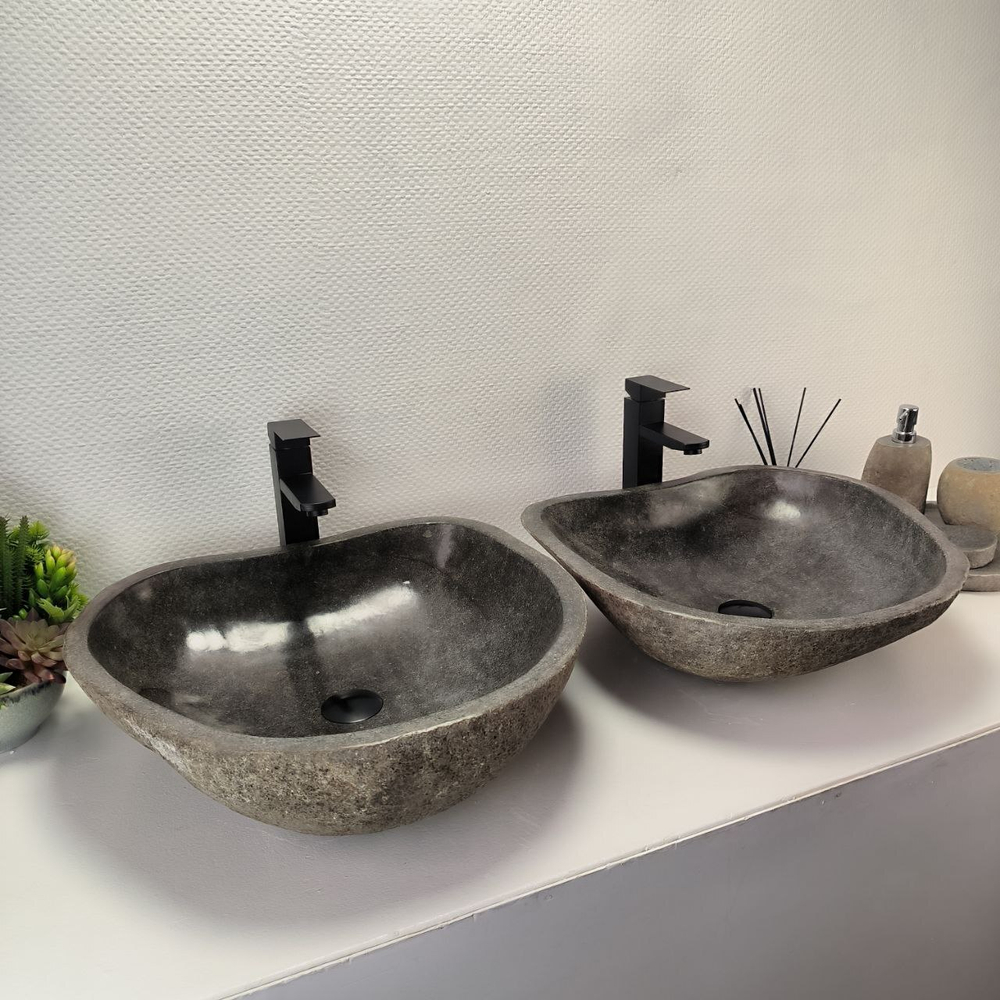 Раковина из речного камня RS-63841 52*48*15 2шт 0127