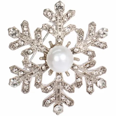 Брошь «Зимняя сказка - Снежинка» 4*4см