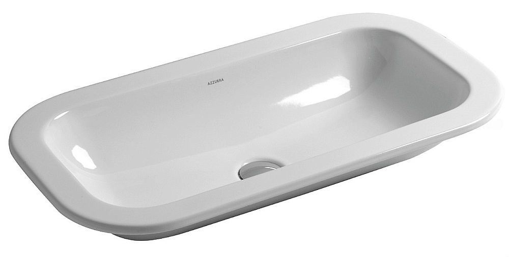 Раковина встраиваемая Azzurra Glaze 69 GLZ 69x38/IN bi*0 белая