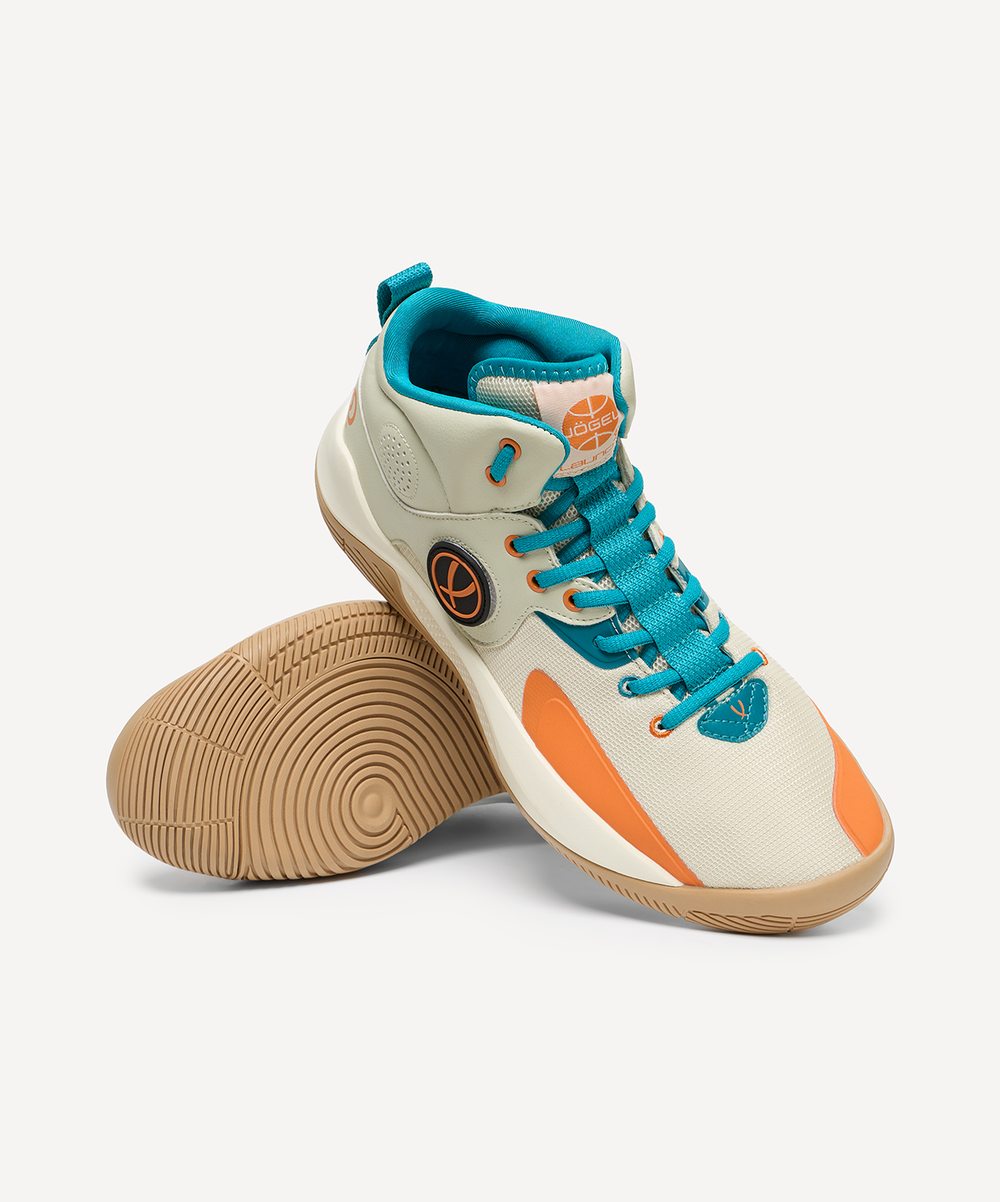 Кроссовки баскетбольные JÖGEL Launch 2.0 MID, бежевый/оранжевый