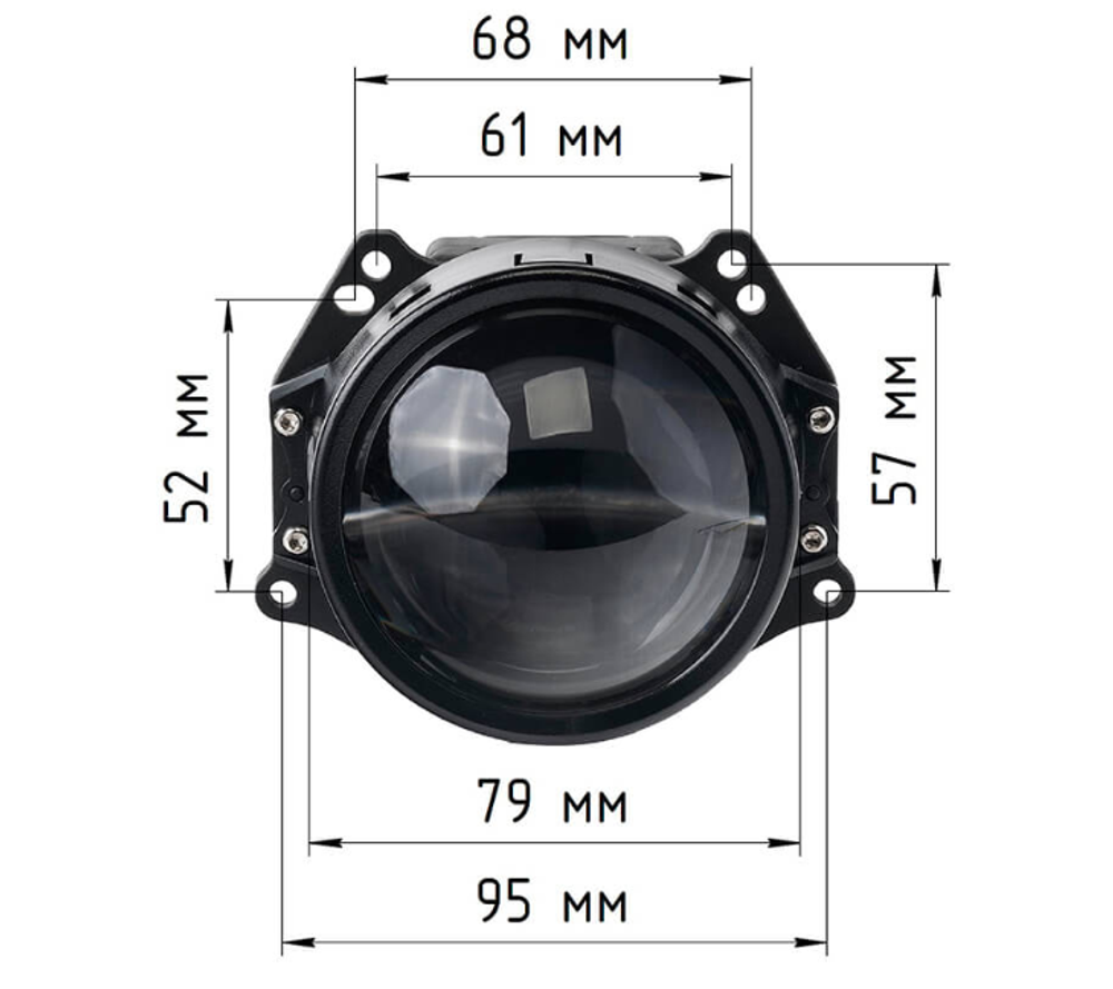 Билед модули Aozoom K3 Dragon Knight New DK200 (III поколение) 3.0 дюйма, 2 чипа, 5500K, 12V, 50W/60W, крепление 3R (комплект, 2шт)