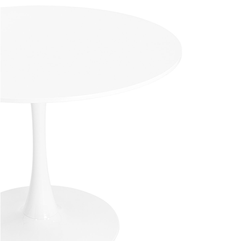Стол LA ALTA TULIP D90 белый, каркас белый