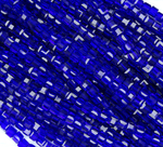 БВ019НН4 Хрустальные бусины квадратные, цвет: синий, размер 4 мм, кол-во: 44-45 шт.