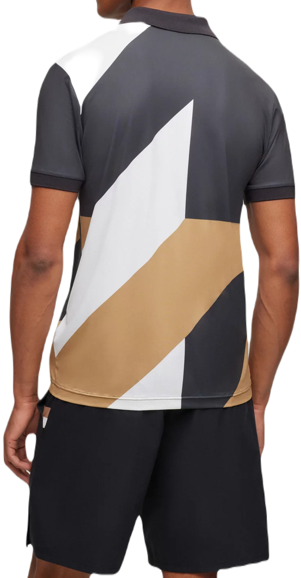 Мужское теннисное поло BOSS x Matteo Berrettini Slim-fit Patteo Polo Shirt - black