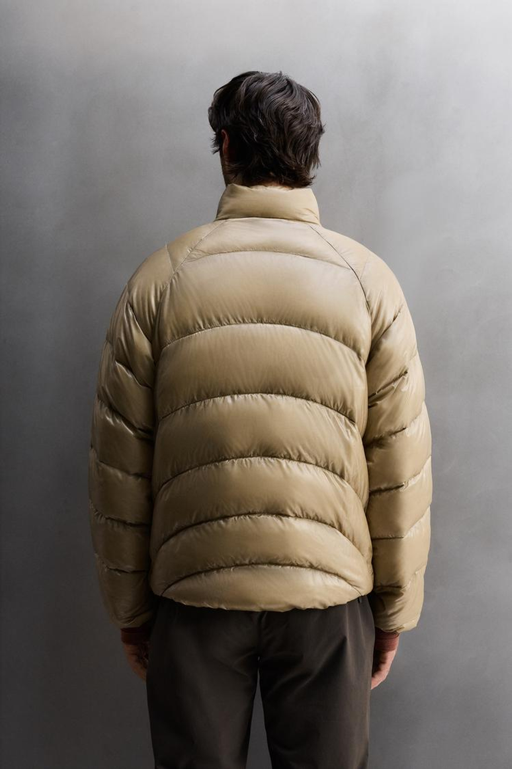 ZARA КУРТКА-ПУХОВИК, РЫЖЕВАТО-КОРИЧНЕВЫЙ