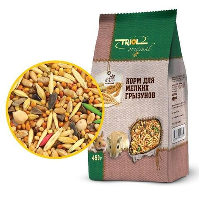 Корм для мелких грызунов, 450г, Triol Original