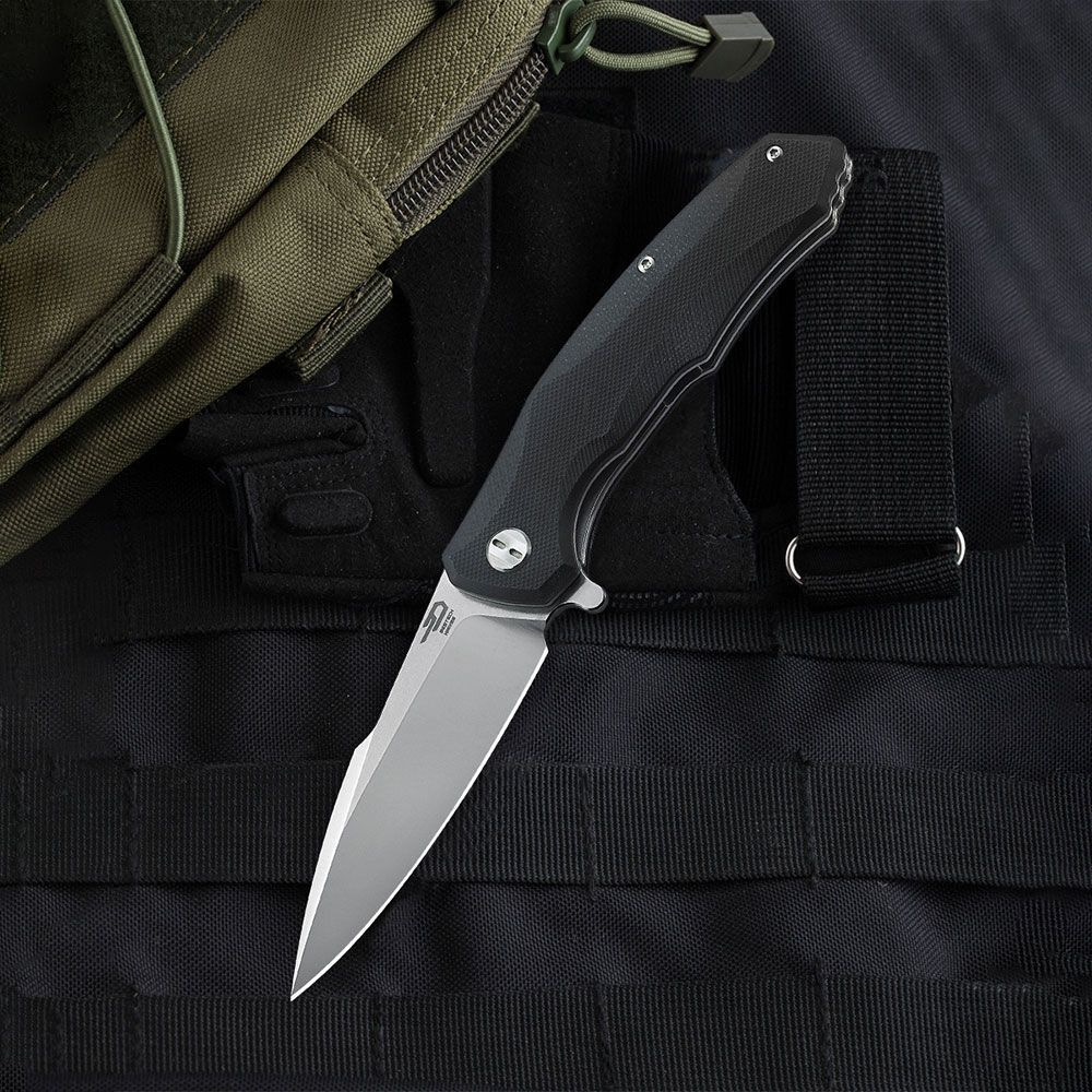 Нож туристический Bestech Warwolf сталь D2, рукоять G10 черная