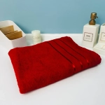 Полотенце махровое 70*120см «Comfort» цвет вишневый 04-088, плотность 300гр/м2 TJ, с петелькой-подвесом