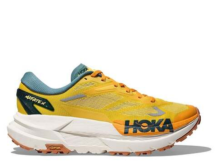 Мужские беговые кроссовки Hoka Mafate X M жёлто-оранжевые