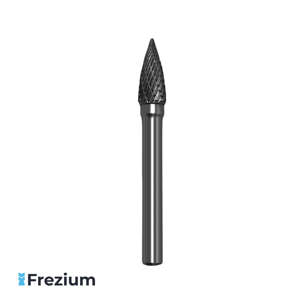 Борфреза твердосплавная по металлу 8x6x20x60 мм; Форма G